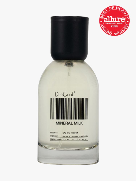 DedCool Mineral Milk in branded component on a light gray background with the 2026 best of beauty seal in the top right corner