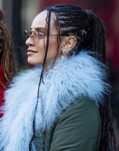 goddess braids halfup halfdown