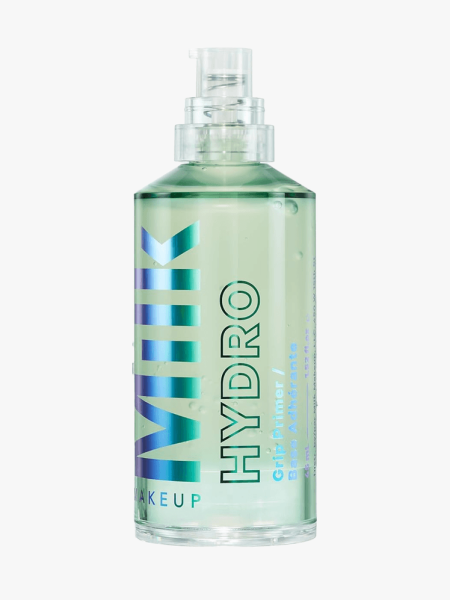 Milk Makeup Hydro Grip Primer in branded bottle component on a light gray background